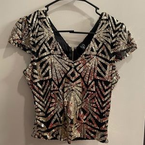 Gold and black shirt